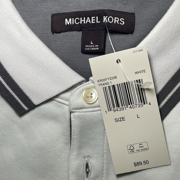 Michael Kors white polo sz L - Picture 2 of 8